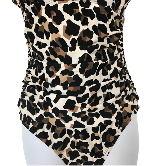 ellen tracy leopard swimsuit